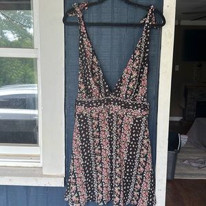 Plunged neck sundress